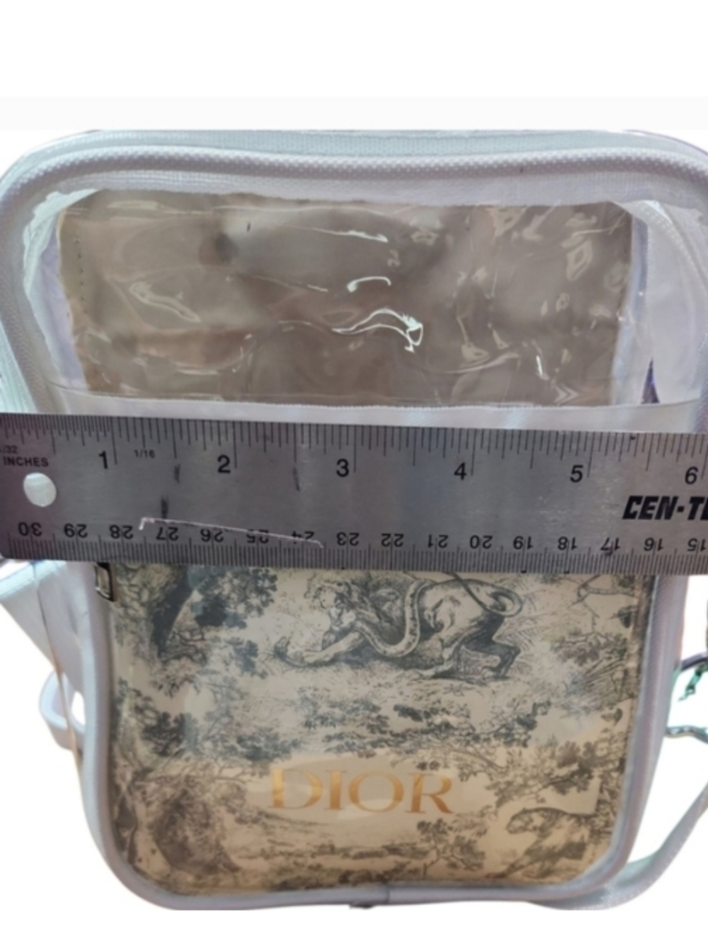 Dior Women's White Green Toile Crossbody Bag - Picture 14 of 14